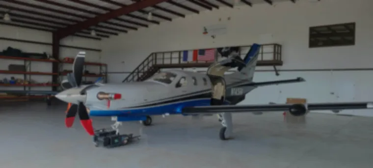 Aircraft in the hangar
