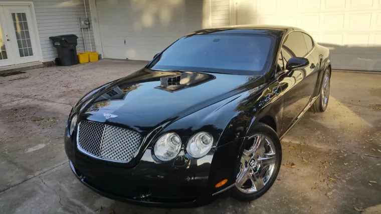 Black Bentley after detailing