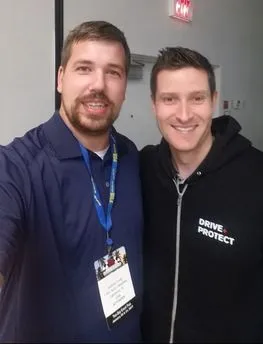 Justin Long with Larry Kosilla of AMMO NYC