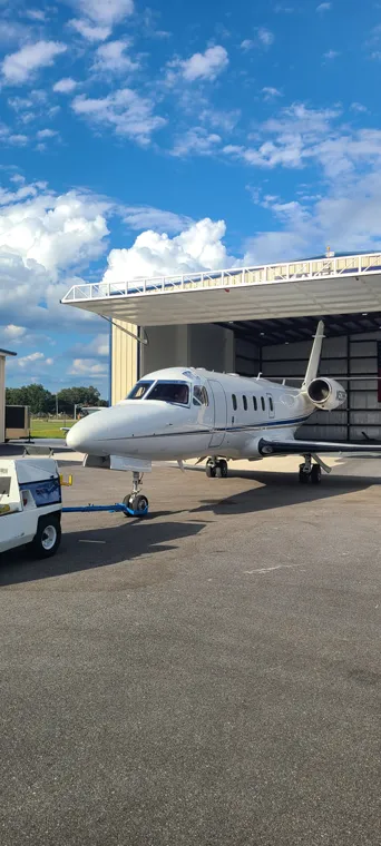Aircraft outside the J Pro hangar