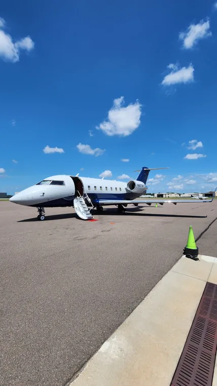 Private jet on the apron