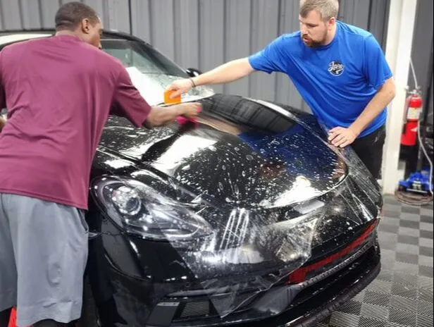 Applying clear paint protection film