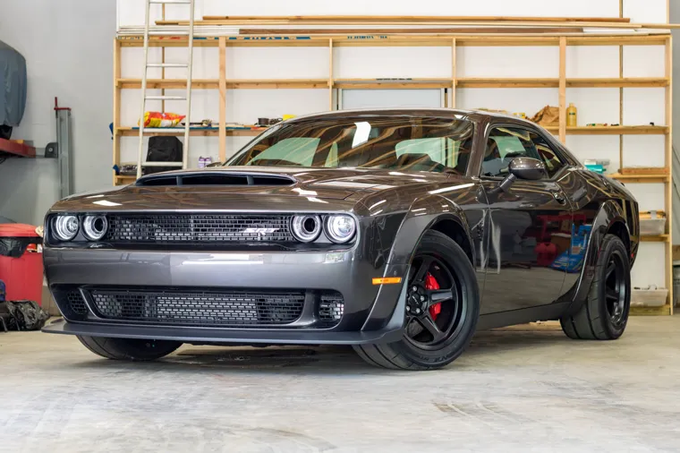 Dodge Challenger in the workshop